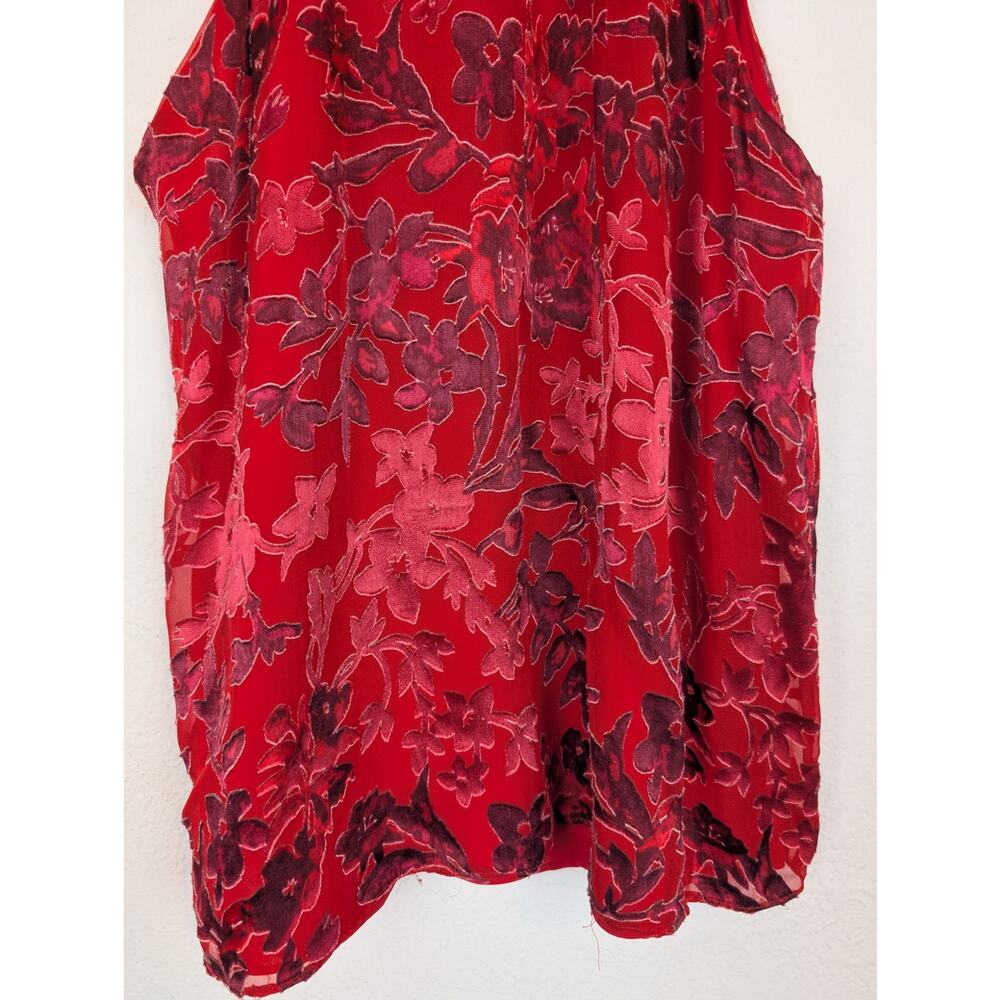 Alice + Olivia Kinsley Top Halter Silk Velvet Whimsigoth Fairy Grunge Red Size S - Picture 7 of 13